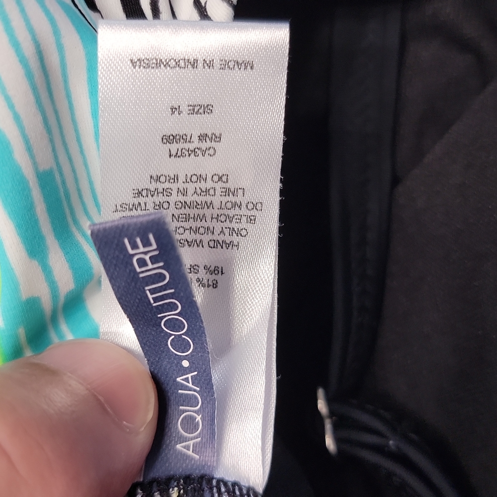 Aqua Couture One Piece Swimsuit - Picture 3 of 5